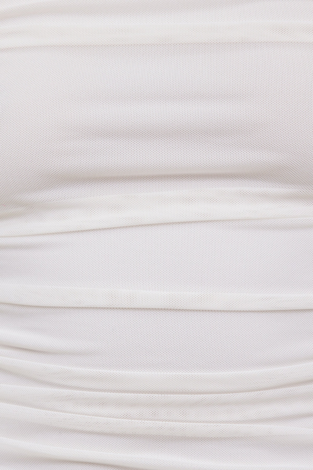 Dynamite US | Ruched Mesh Tank Top White