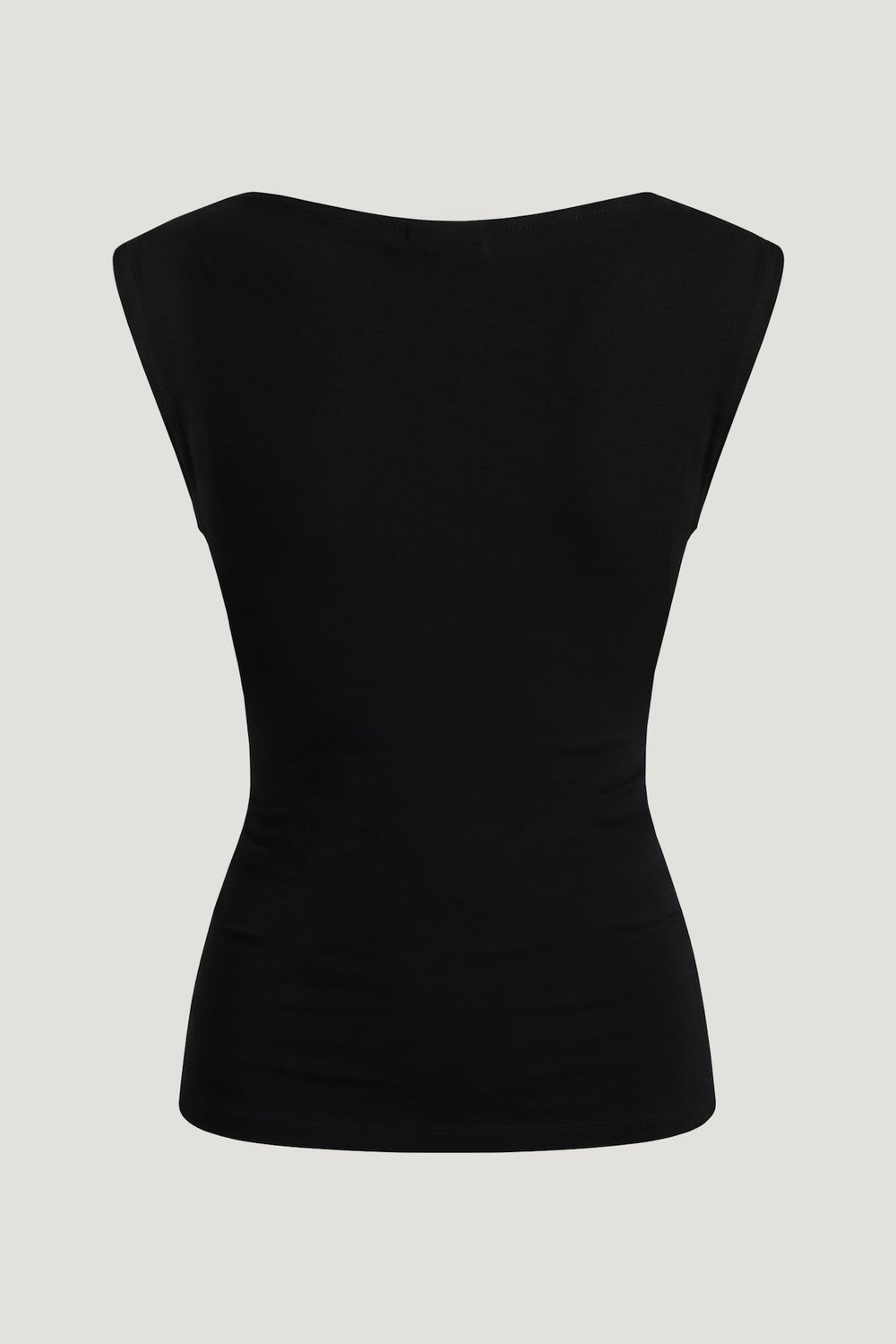 Dynamite Outlets | Draped Scoop Neck Top Black