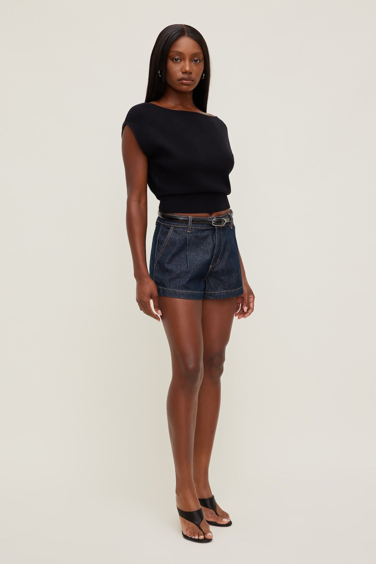 Dynamite US | Aria Boat Neck Sweater  Black