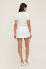 Dynamite On Sale | Clara Short Sleeve Sweater White
