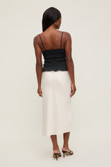 Dynamite Online | Smocked Poplin Cami Top BLACK