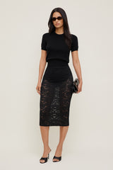 Dynamite Outlet | Clara Short Sleeve Sweater Black