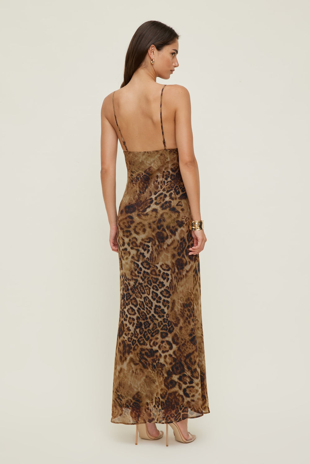 Dynamite Store | Lace Trim Maxi Dress Brown