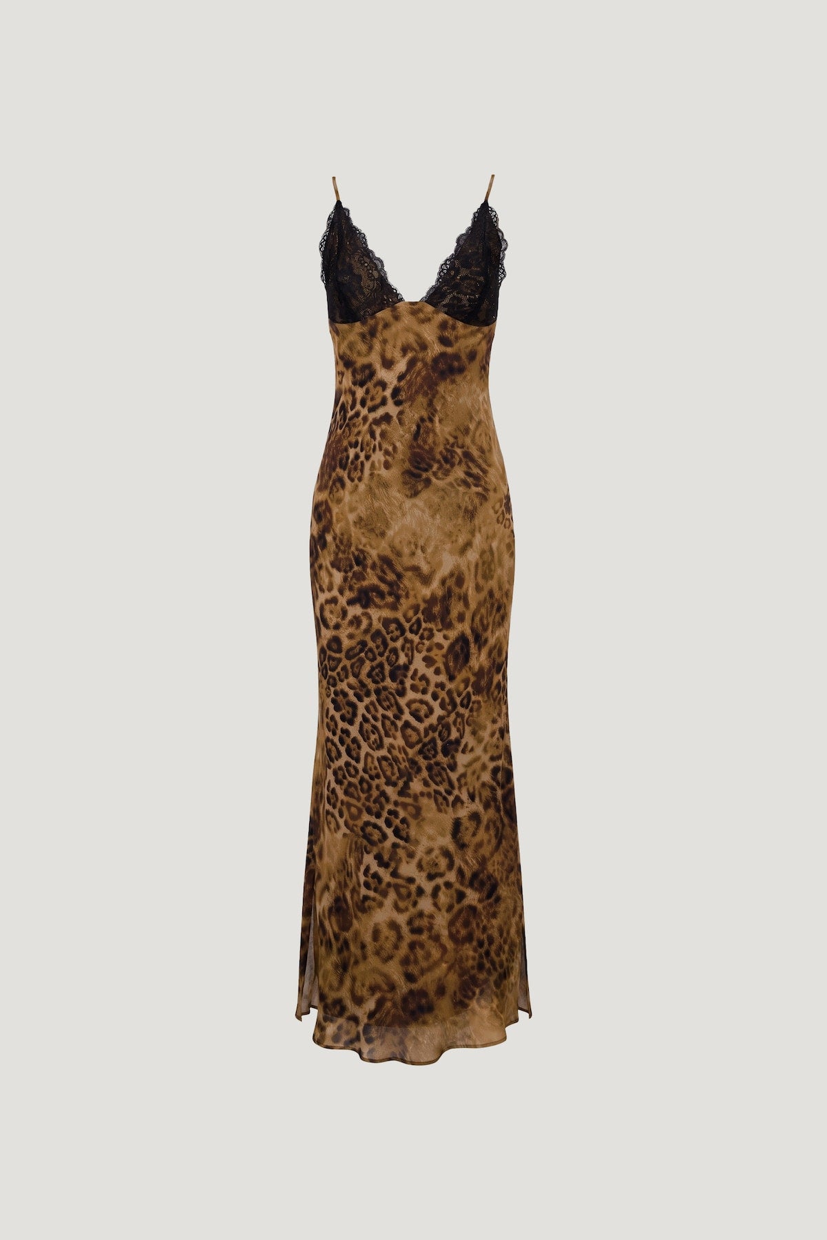 Dynamite Store | Lace Trim Maxi Dress Brown
