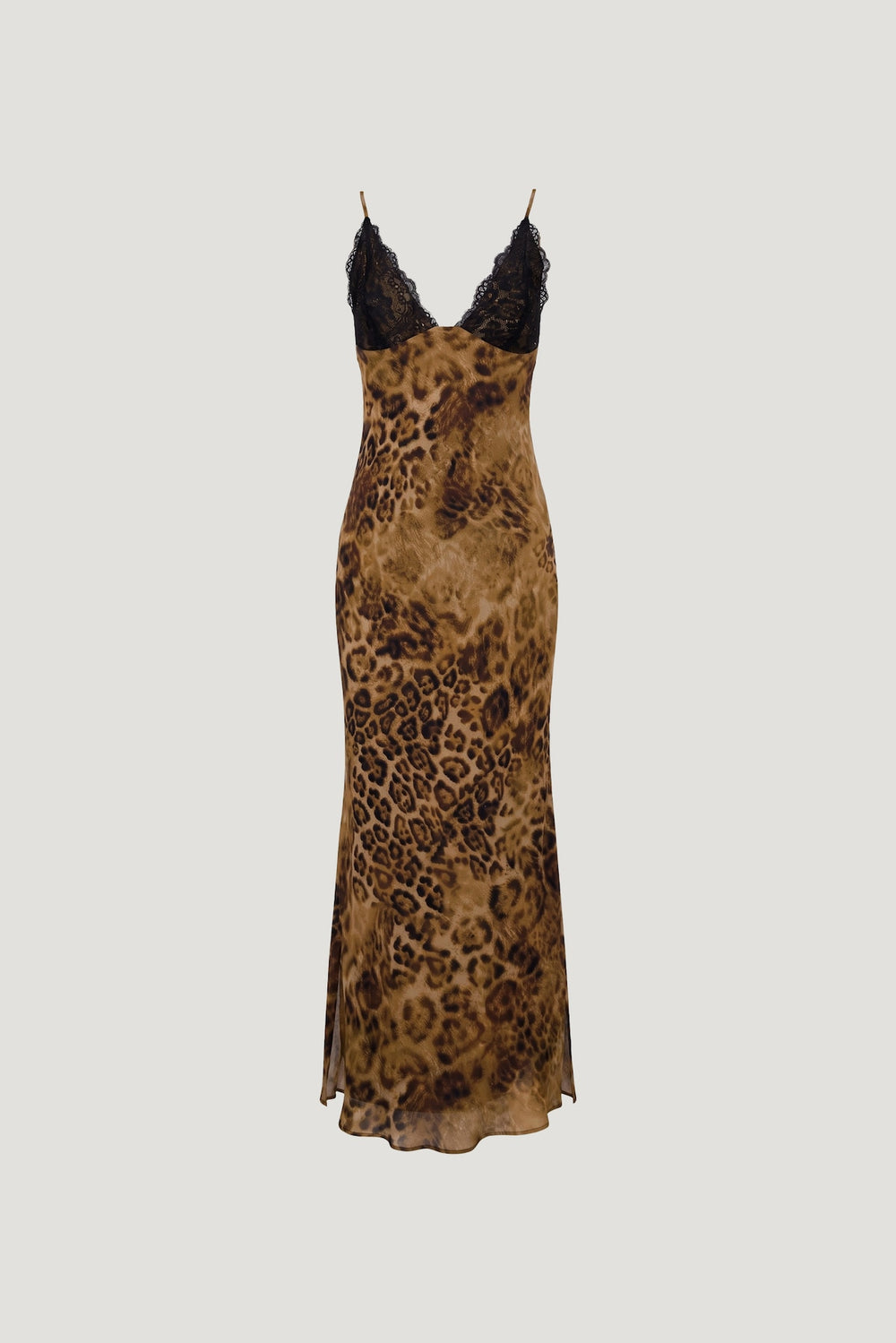 Dynamite Store | Lace Trim Maxi Dress Brown