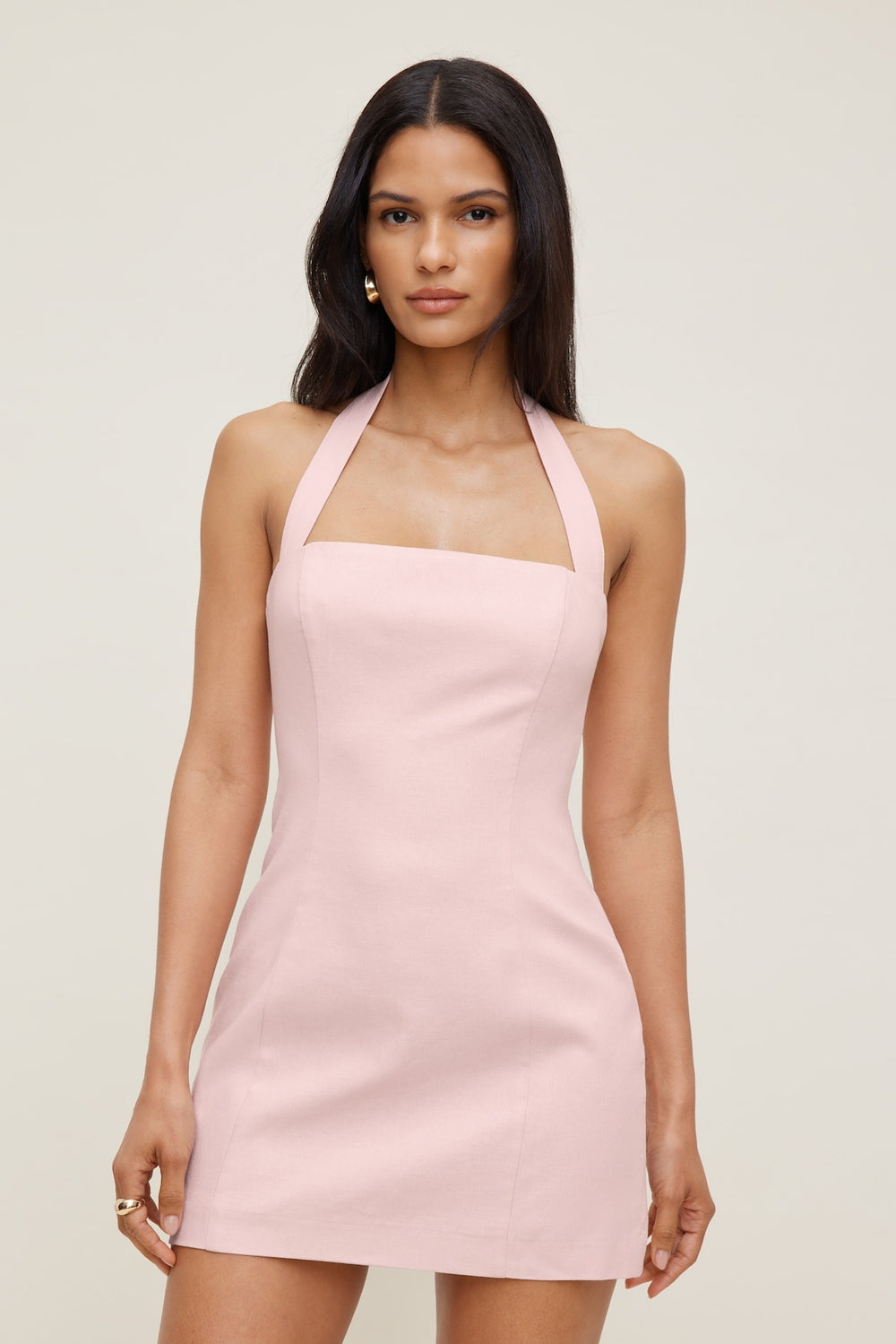 Dynamite Website Shop | Alaya Linen Mini Dress Pink
