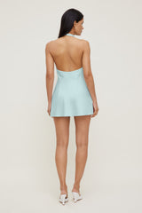 Dynamite Online | Camila Satin Romper Mini Dress Blue