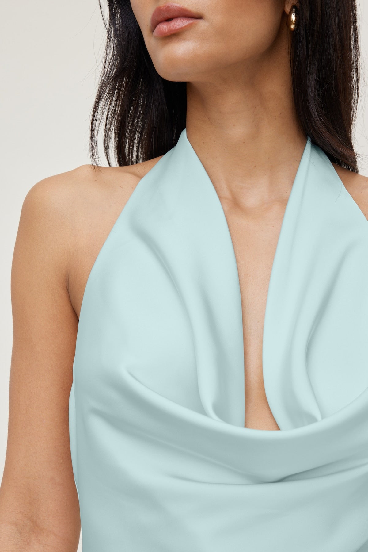 Dynamite Online | Camila Satin Romper Mini Dress Blue