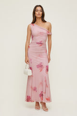 Dynamite Online | Kristina Mesh Maxi Dress Pink