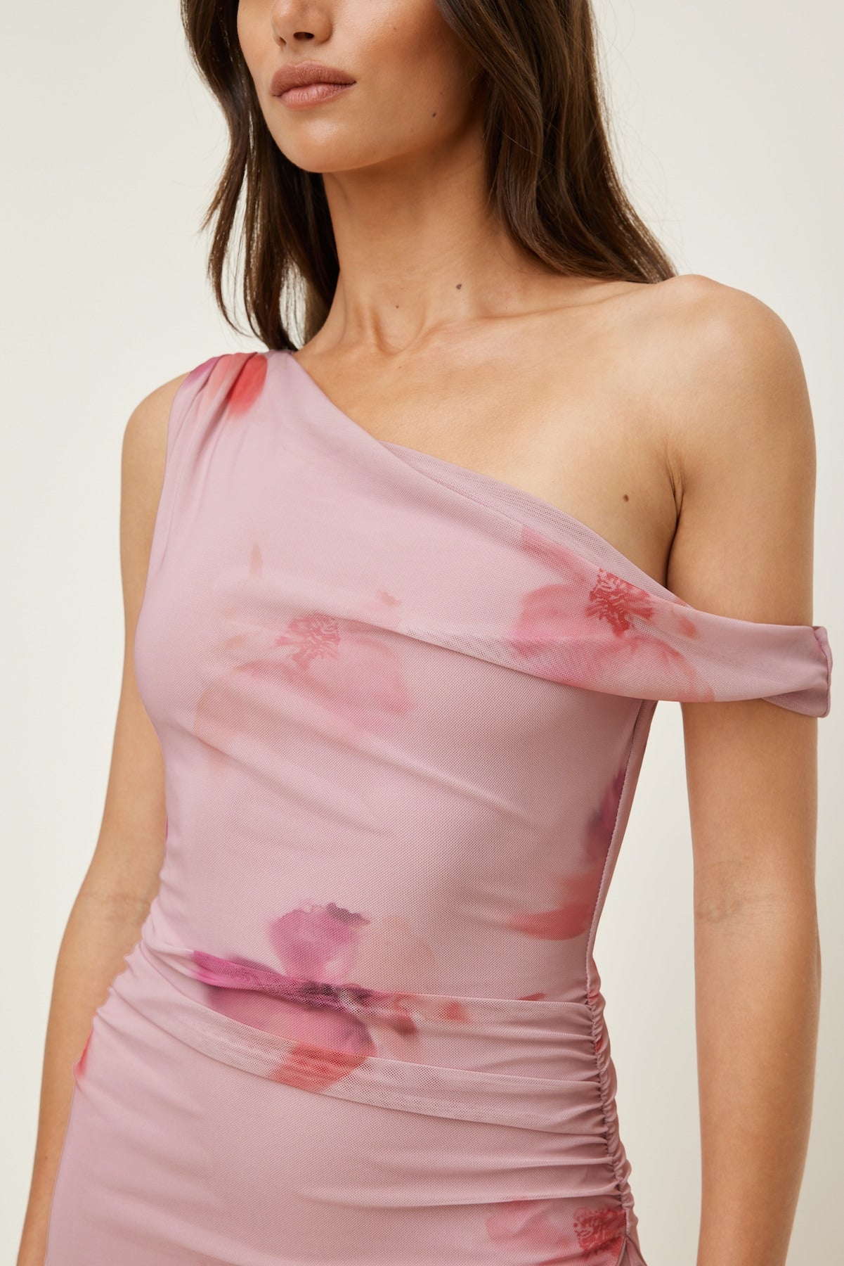 Dynamite Online | Kristina Mesh Maxi Dress Pink