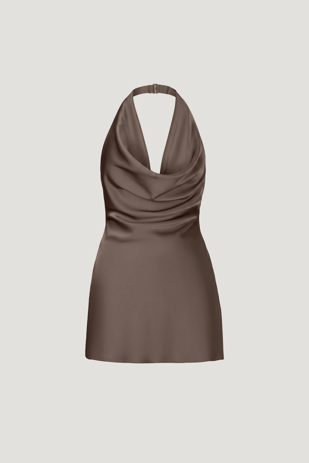 Dynamite Outlet | Camila Satin Romper Mini Dress Brown