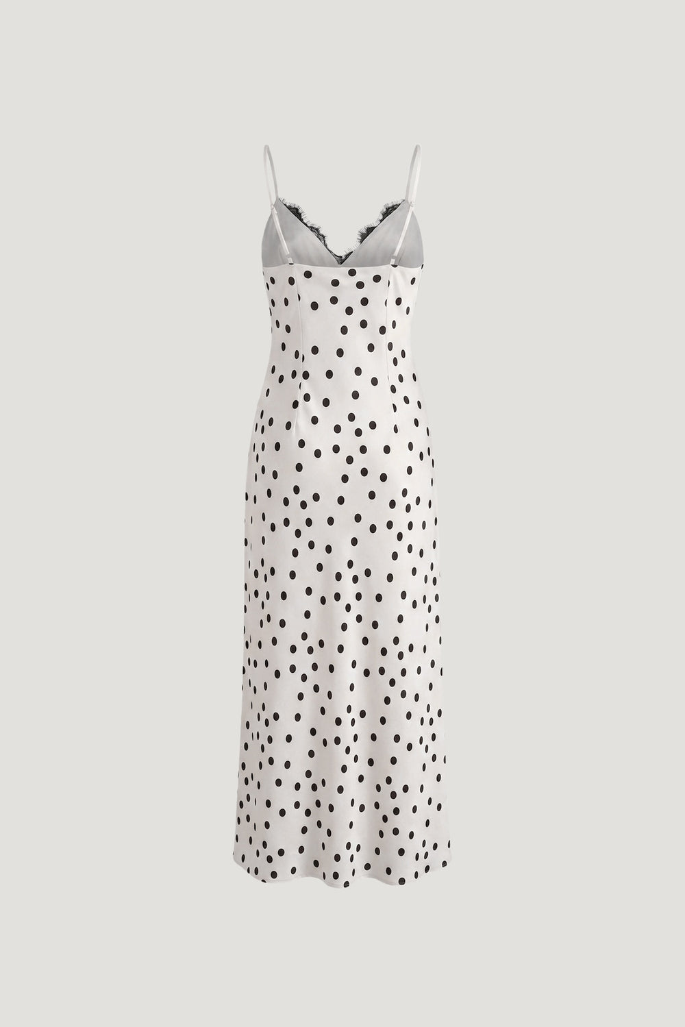 Dynamite Outlets | Lace Trim Satin Midi Dress Beige
