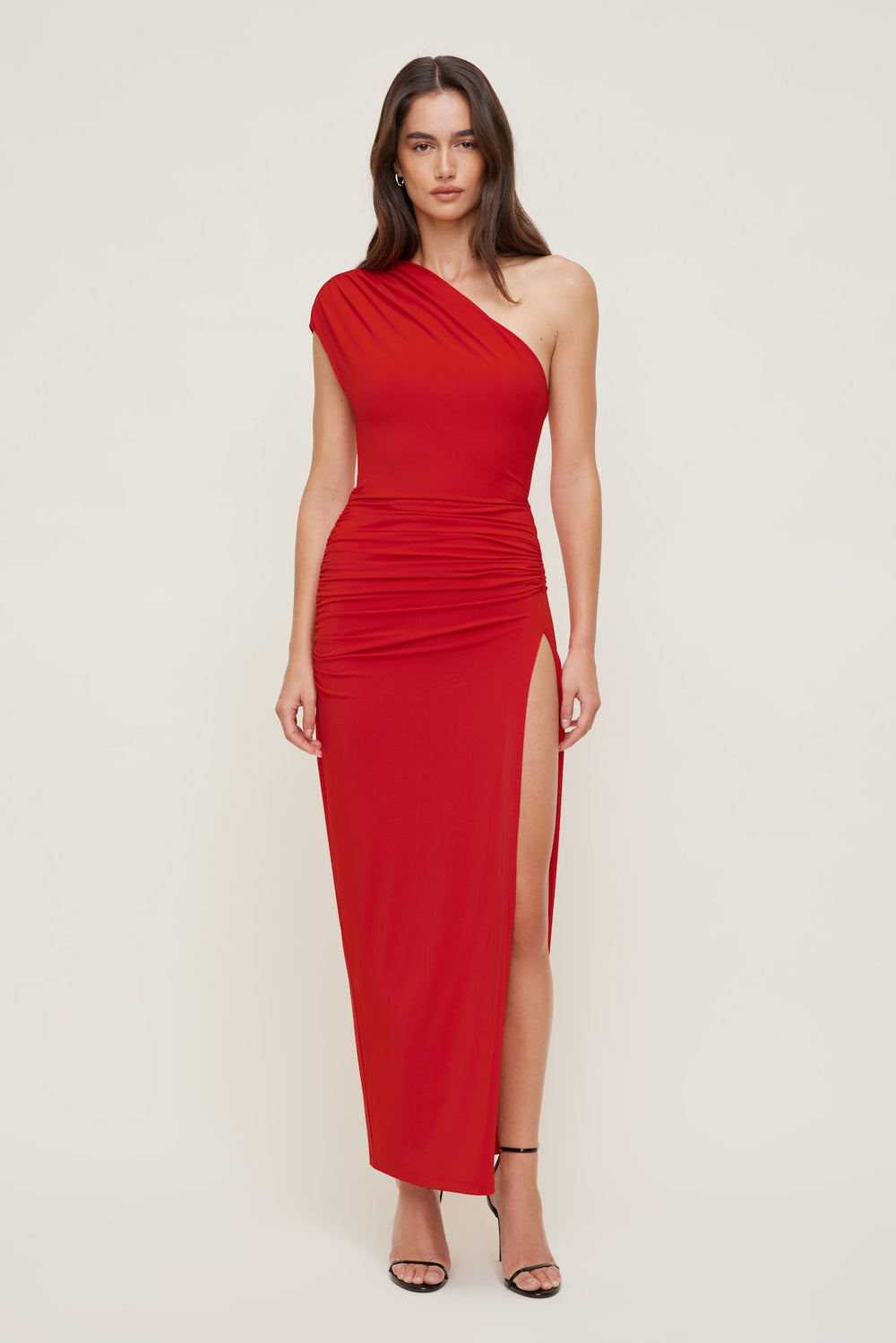 Dynamite Online | Sculpt Slit Maxi Dress Red