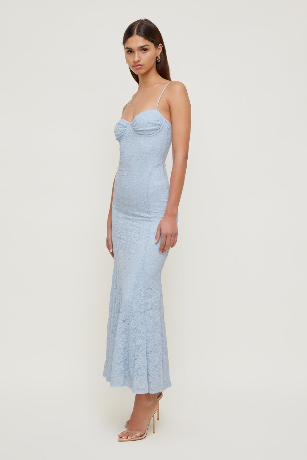 Dynamite Website Shop | Monet Lace Overlay Maxi Dress Blue