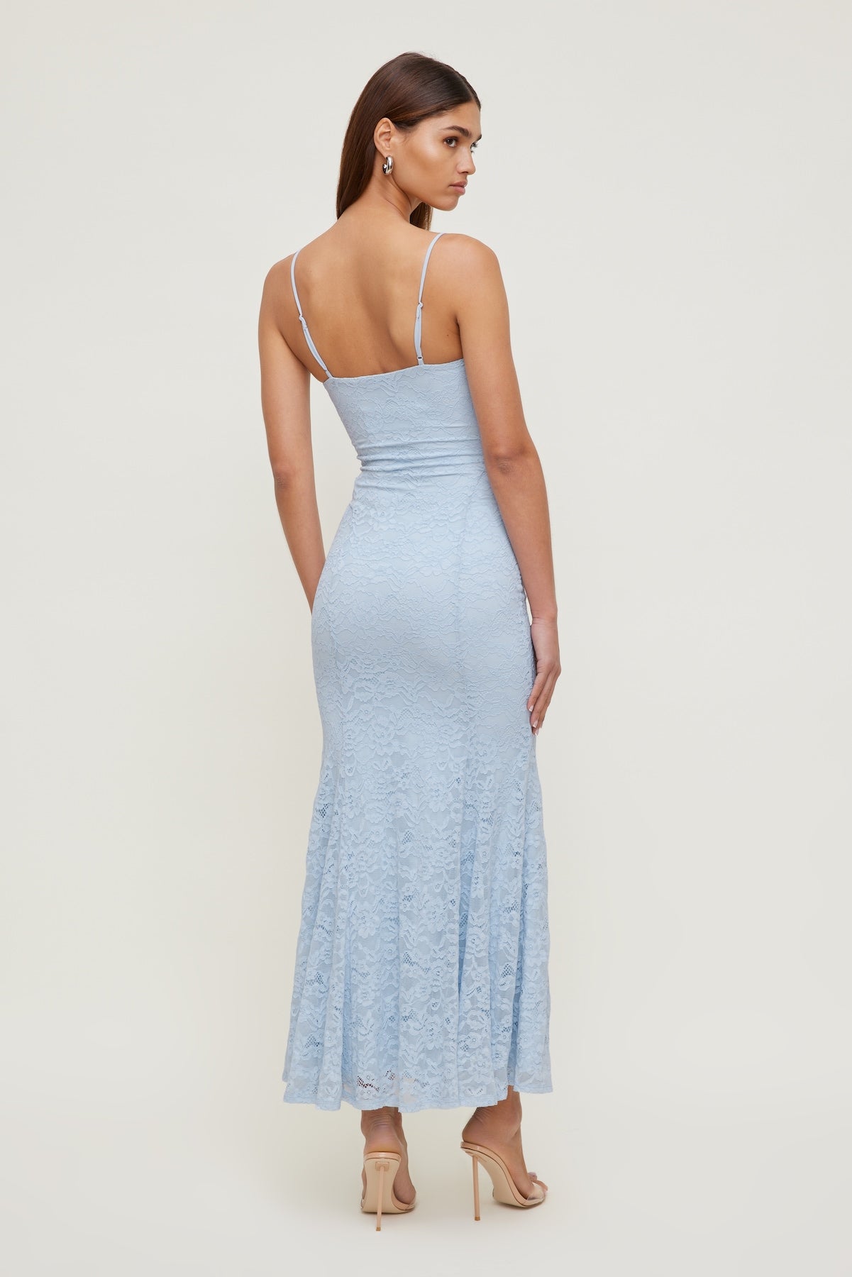 Dynamite Website Shop | Monet Lace Overlay Maxi Dress Blue