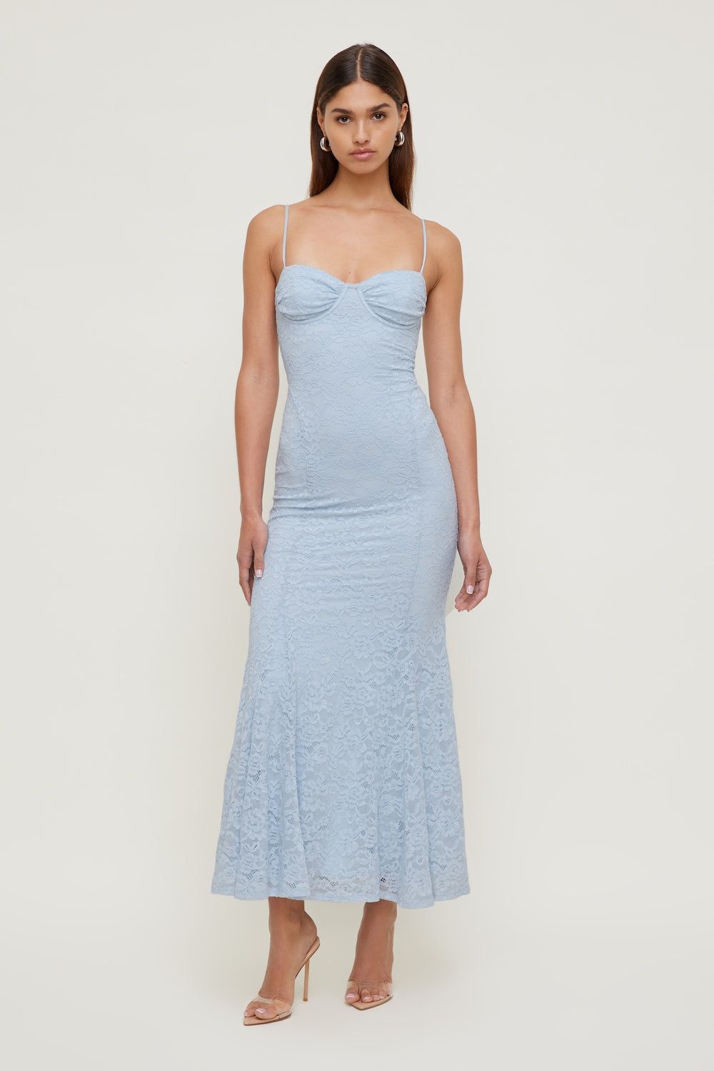 Dynamite Website Shop | Monet Lace Overlay Maxi Dress Blue
