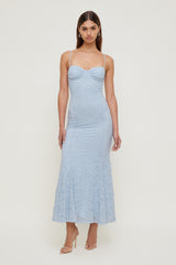 Dynamite Website Shop | Monet Lace Overlay Maxi Dress Blue