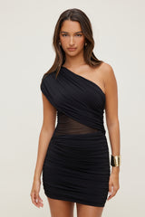 Dynamite Discount | Sculpt Draped Mini Dress Black