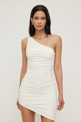 Dynamite Website Shop | Sculpt Ruched Mini Dress White
