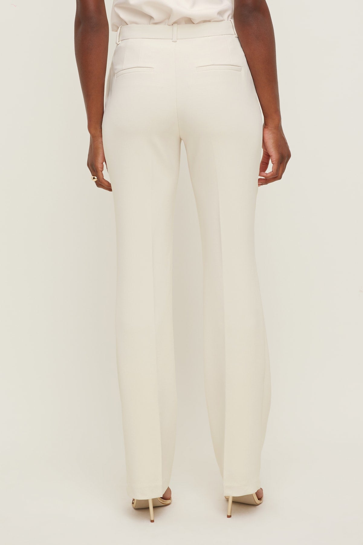 Dynamite Online | High Rise Slim Straight Leg Pants Beige