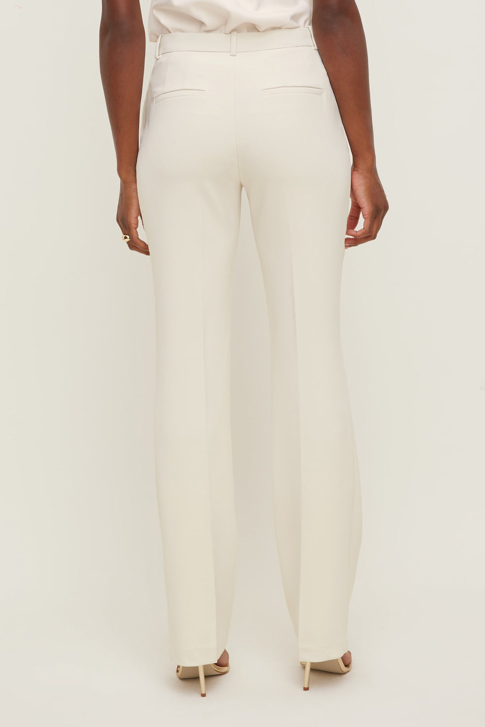 Dynamite Online | High Rise Slim Straight Leg Pants Beige