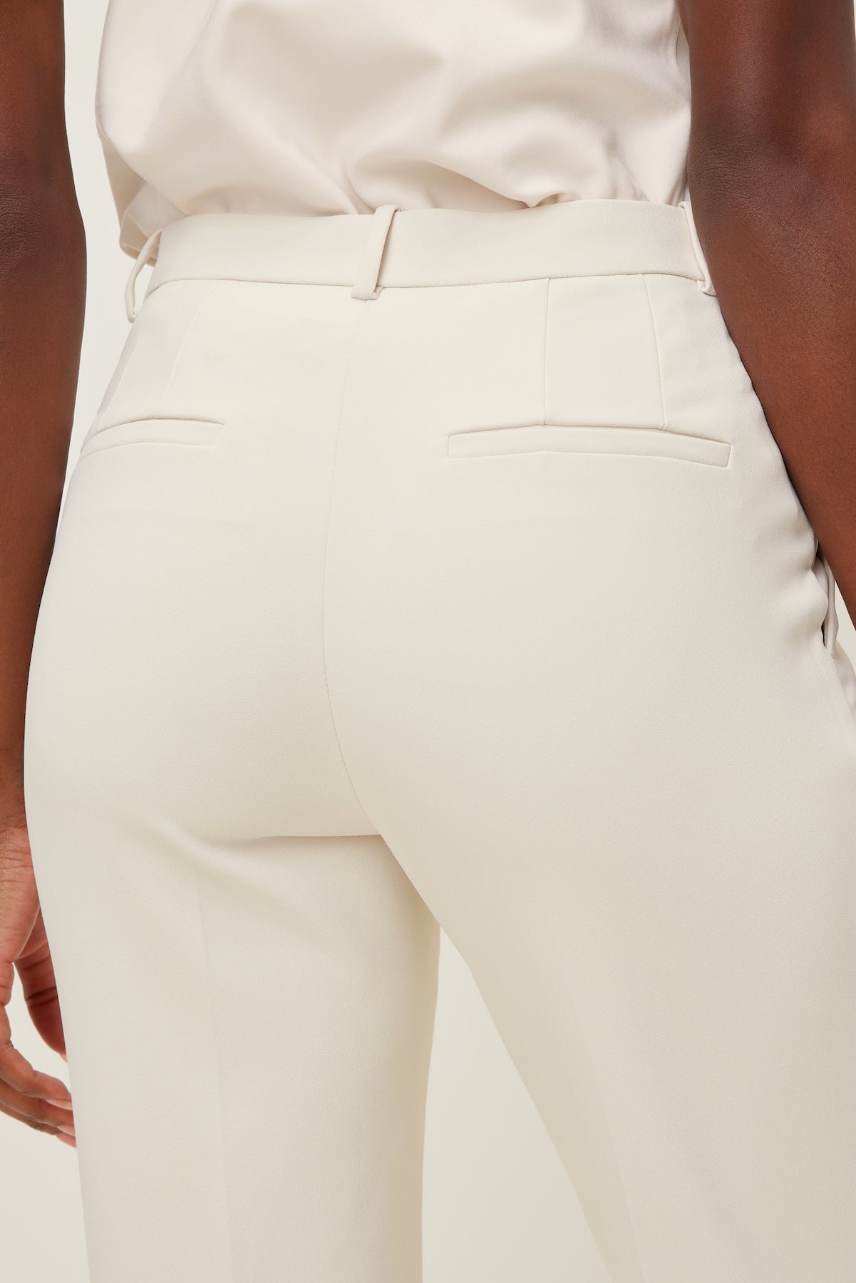 Dynamite Online | High Rise Slim Straight Leg Pants Beige