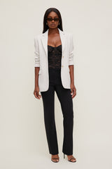 Dynamite Discount | High Rise Slim Straight Leg Pants Black