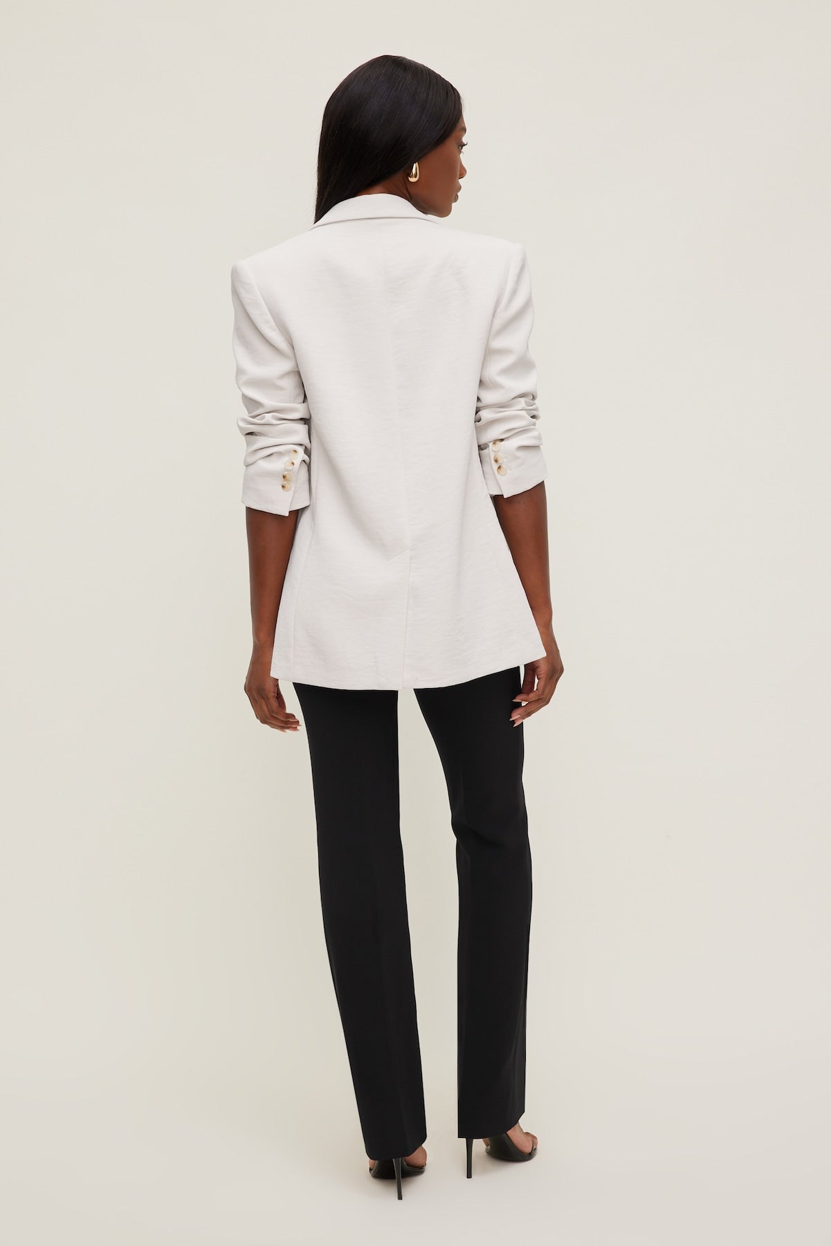 Dynamite Discount | High Rise Slim Straight Leg Pants Black