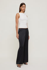 Dynamite Store | Leo Satin Wide Leg Pants Black
