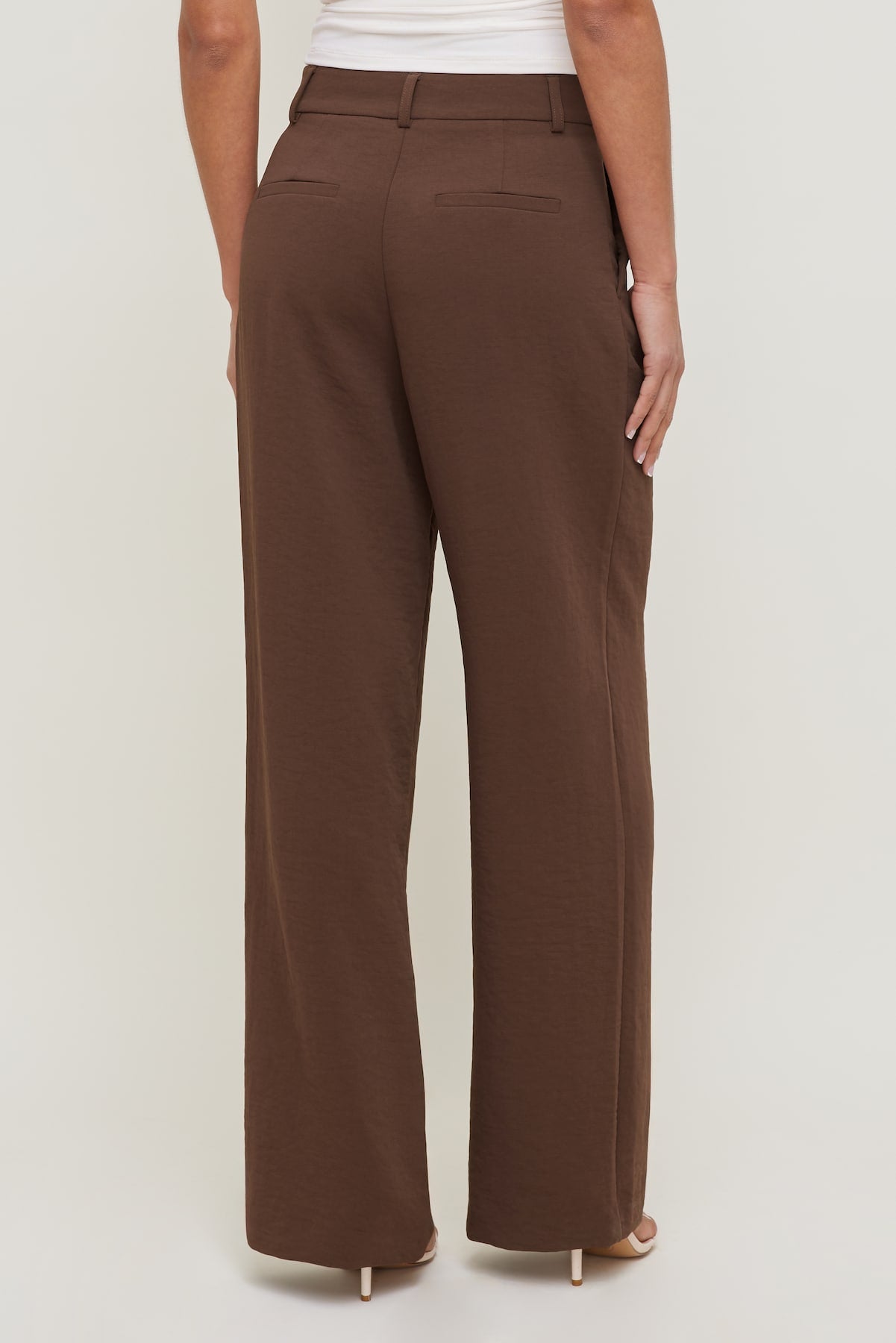 Dynamite Website Shop | Alex Airflow Wide Leg Pants Brown