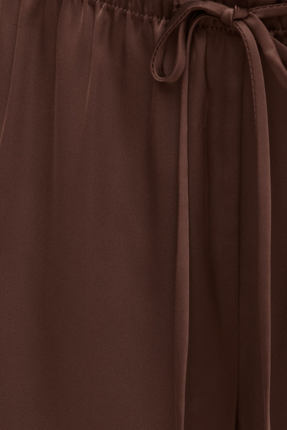 Dynamite US | Leo Satin Wide Leg Pants Brown