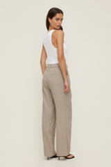 Dynamite On Sale | Alex Linen Wide Leg Pants Beige