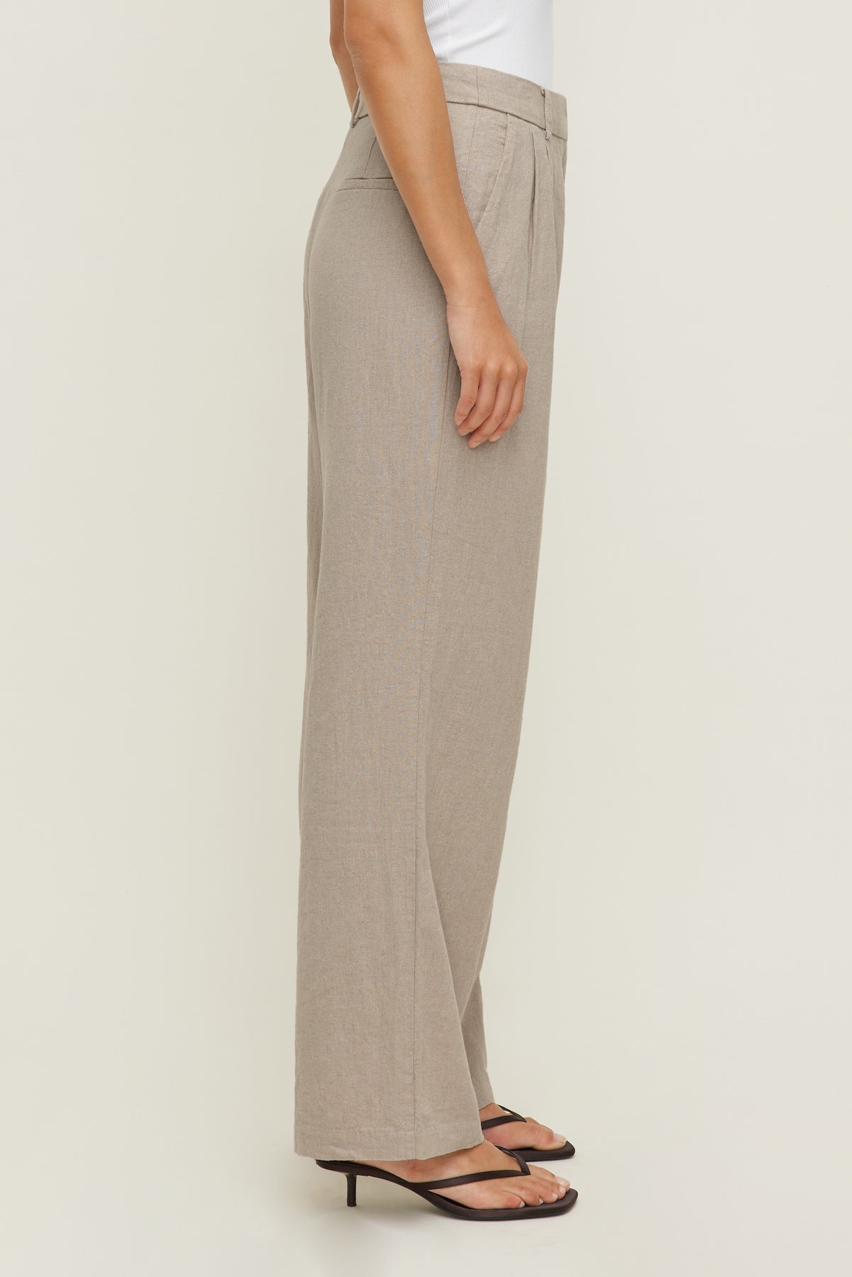 Dynamite On Sale | Alex Linen Wide Leg Pants Beige