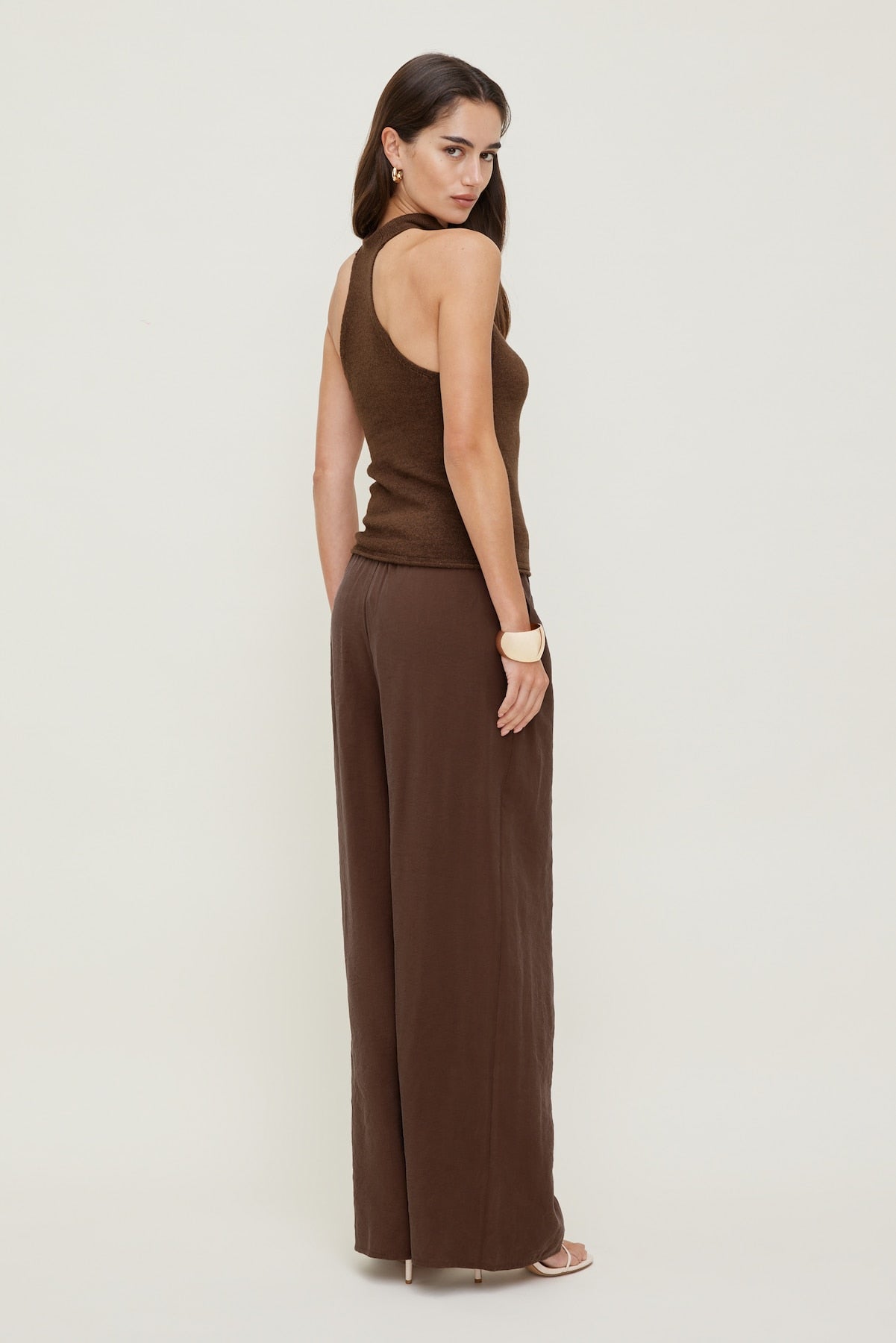 Dynamite Store | Priya Wide Leg Pants Brown