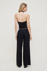 Dynamite Website Shop | Leo Linen Wide Leg Pants Black