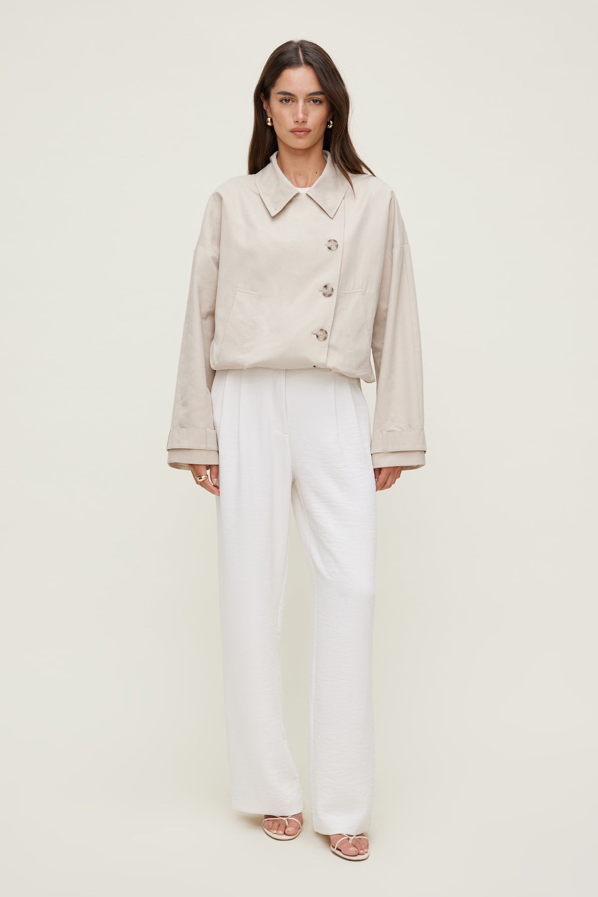 Dynamite On Sale | Alex Airflow Wide Leg Pants White