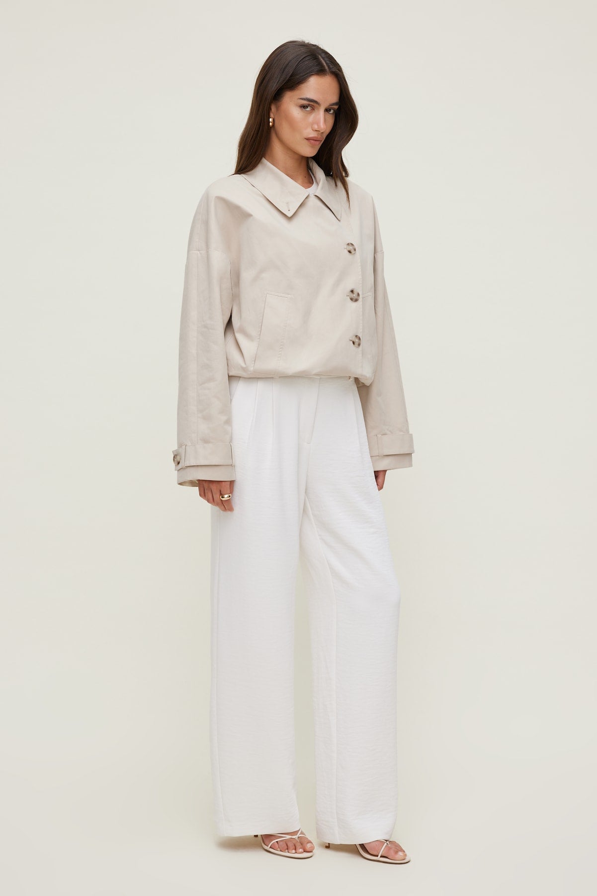 Dynamite On Sale | Alex Airflow Wide Leg Pants White