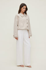 Dynamite On Sale | Alex Airflow Wide Leg Pants White