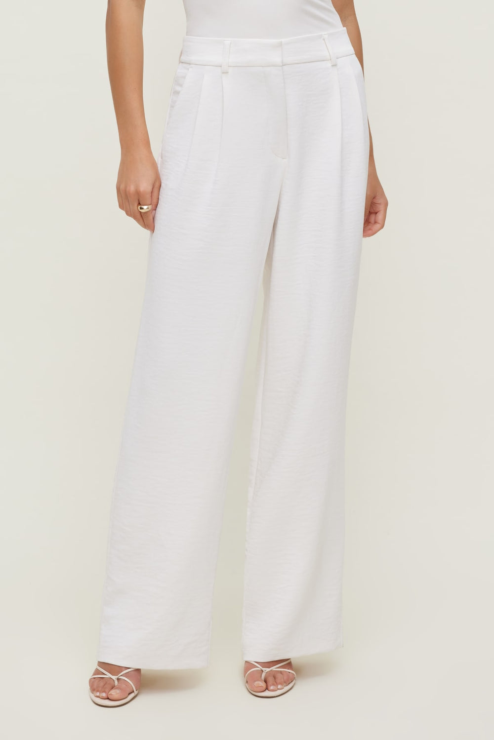 Dynamite On Sale | Alex Airflow Wide Leg Pants White