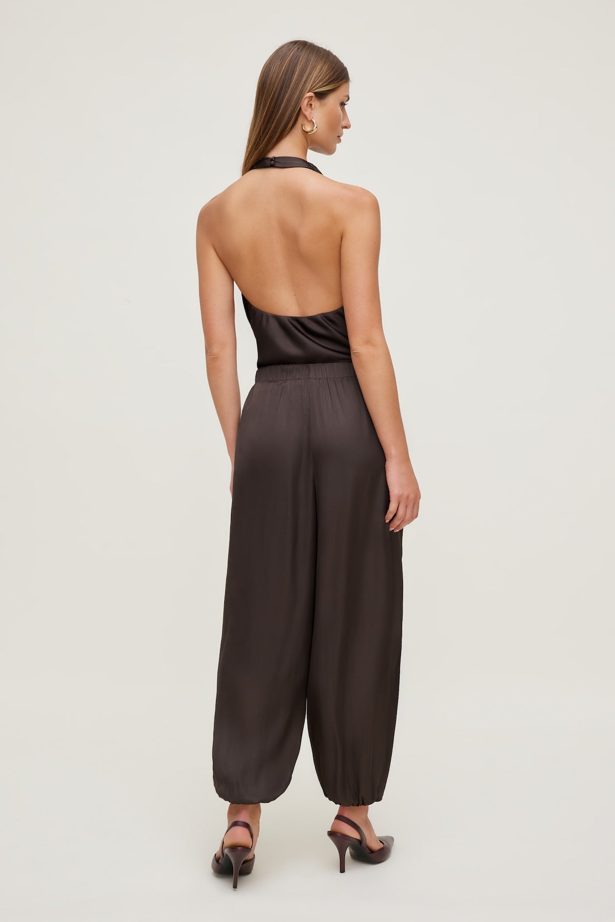 Dynamite Discount | Satin Balloon Pants Brown