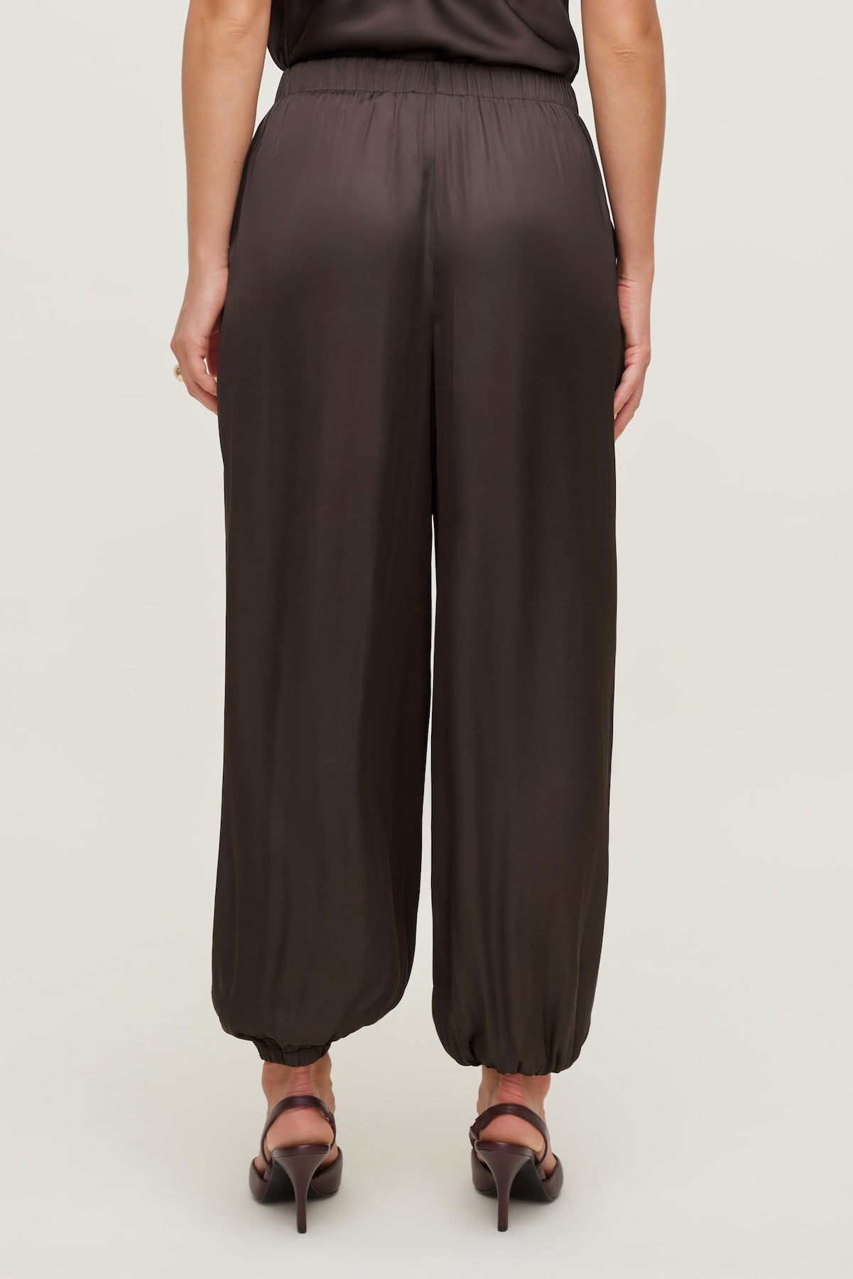 Dynamite Discount | Satin Balloon Pants Brown