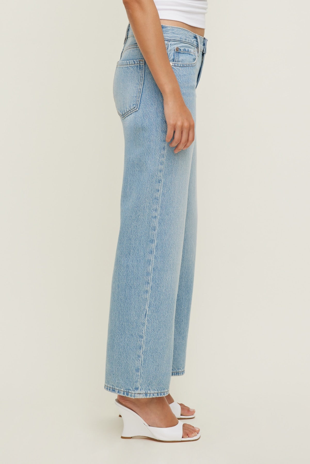 Dynamite Outlet | Low Rise Relaxed Straight Leg Jeans Blue