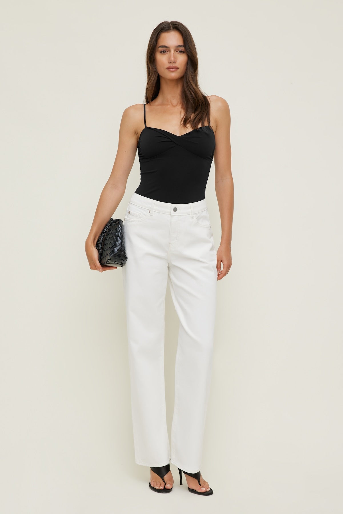 Dynamite Website Shop | Mika Mid Rise Relaxed Straight Leg Jeans  Beige