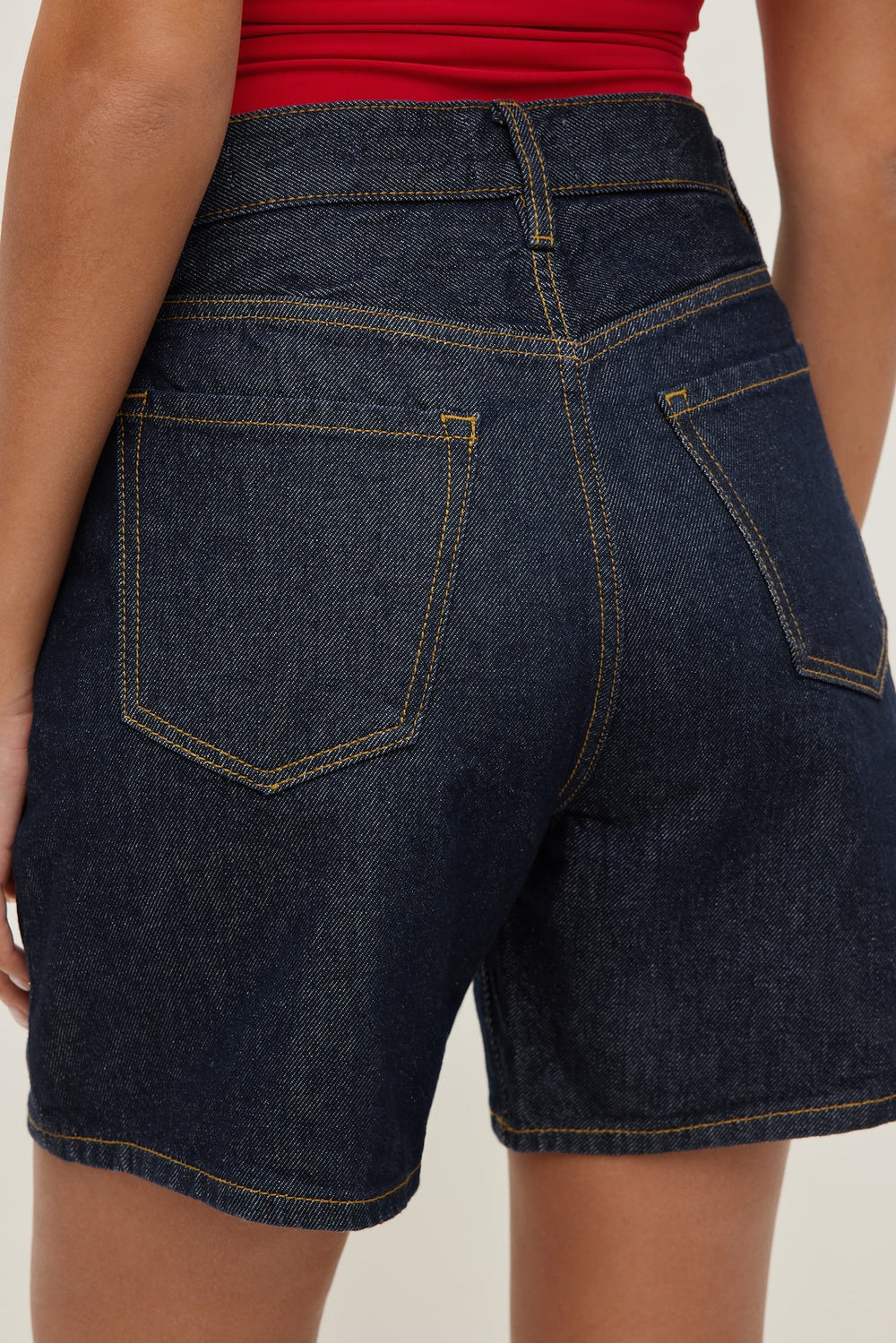 Dynamite US | Harper High Rise Jean Shorts Blue