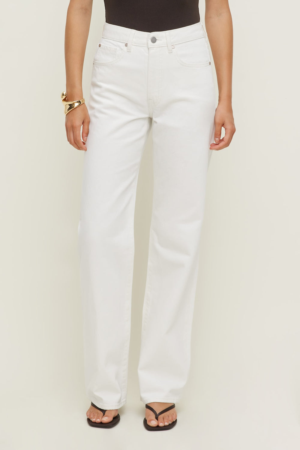 Dynamite On Sale | Heidi High Rise Wide Leg Jeans Beige
