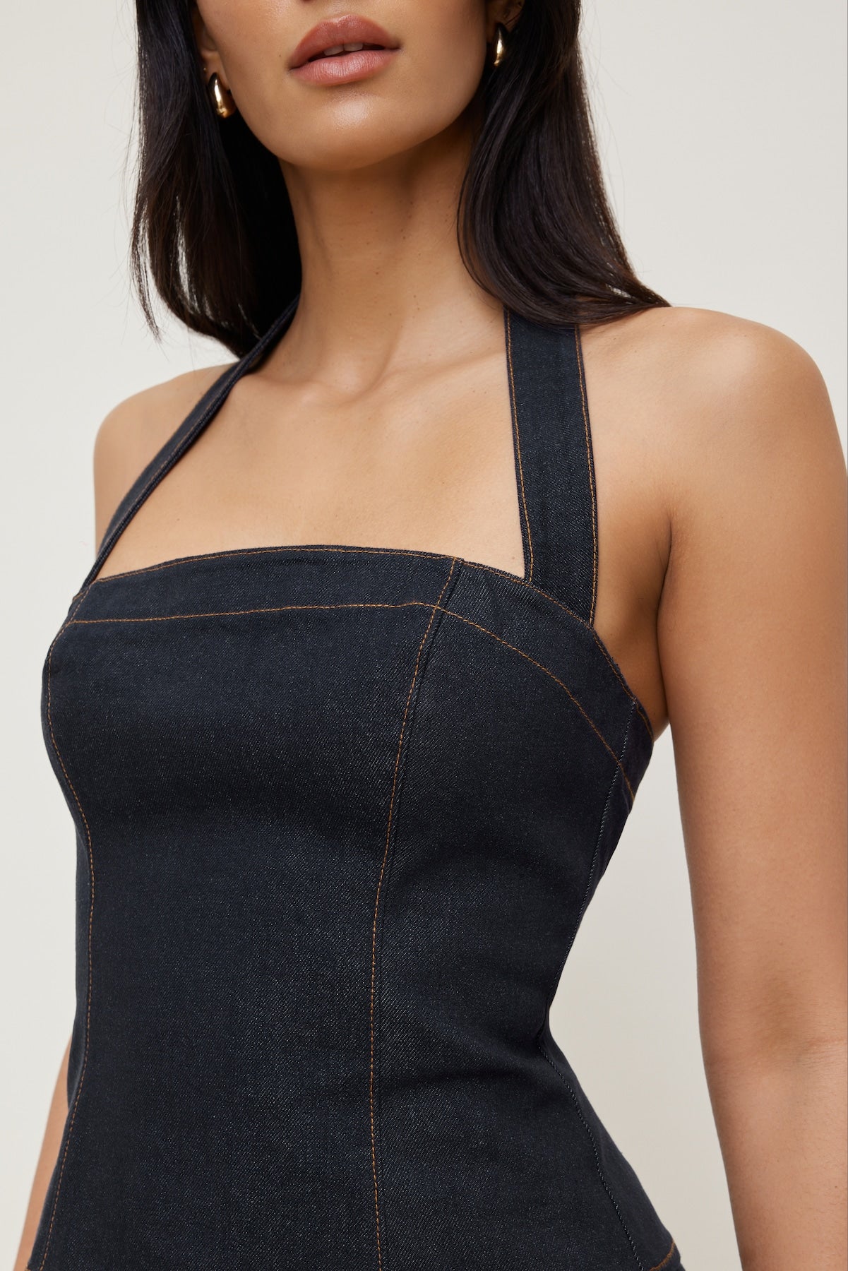 Dynamite Online | Denim Halter Top Blue