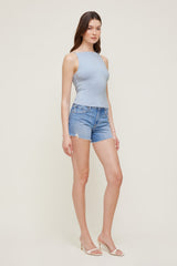 Dynamite Discount | James Relaxed Mid Rise Jean Shorts Blue
