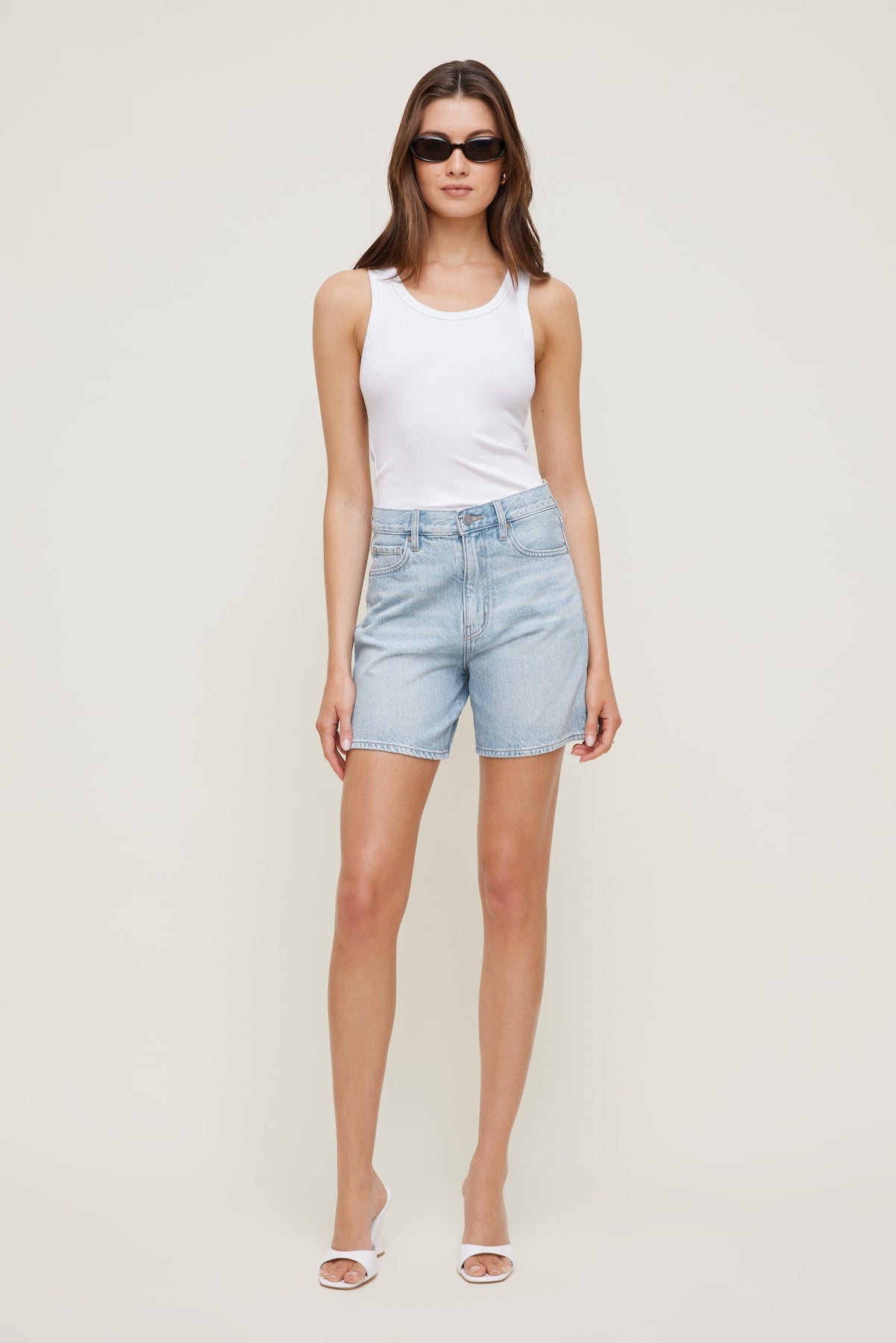 Dynamite Outlet | Harper High Rise Jean Shorts Blue