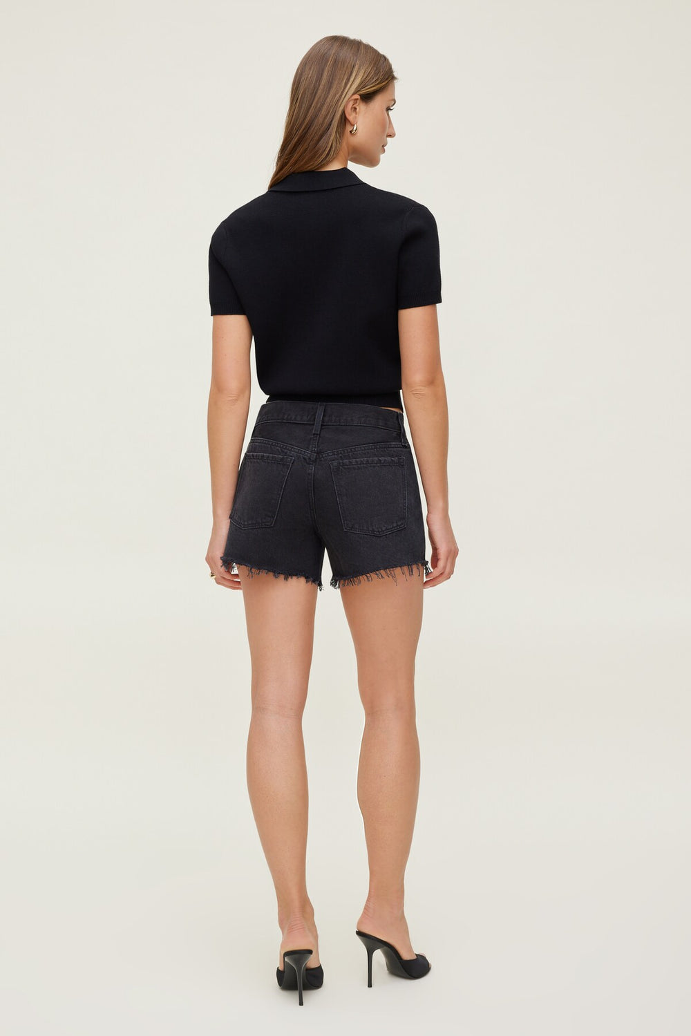 Dynamite US | James Relaxed Mid Rise Jean Shorts Black