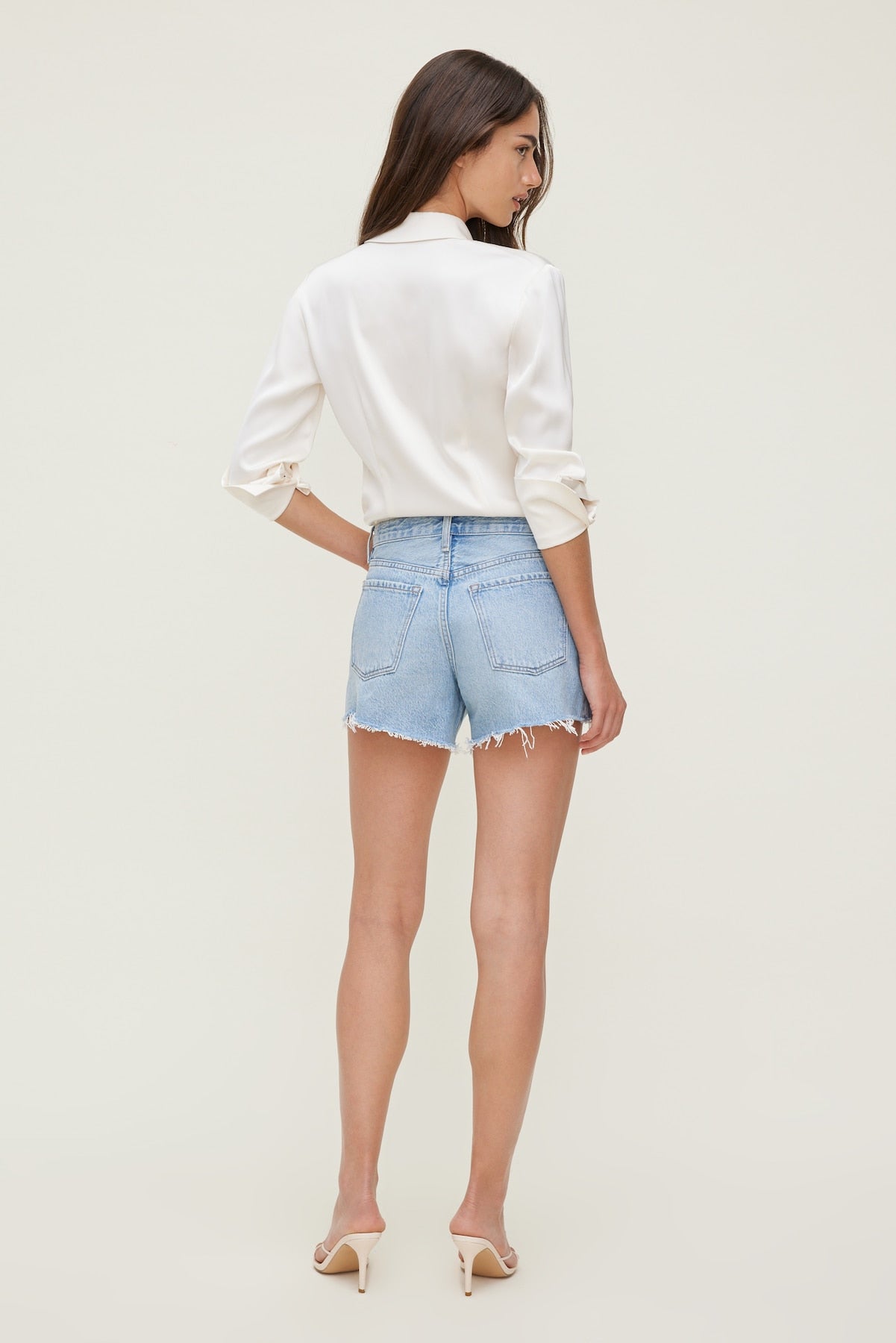 Dynamite On Sale | James Relaxed Mid Rise Jean Shorts Blue